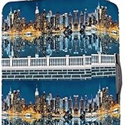 Printed Travel Luggage Cover for Suitcase - Waterproof & Stretchable Trolley Bag Protector Sleeve (New 11 Dubai Mirror, Medium)-image-56