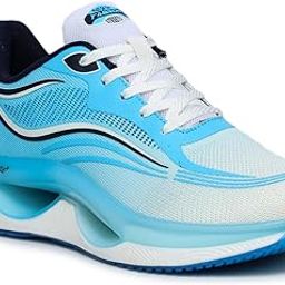 Trigger-Pro Running Sports Shoes Breathable Upper Mesh with Hyperfuse Sole Memory Foam Insole Casual Walking & Gym Shoes for Mens (Offwhite/Sky 7)-16