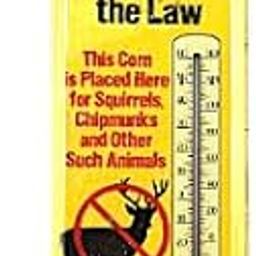 Thermometer Hanging Metal ~22 Gauge Metal Lithograph Print Measures 5" x 17" Indoors or Outdoors Choose Syle (Notice Baiting Deer)-image-46