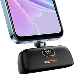 CALLMATE Powernugget 5000mAh 23W Fast Charging Type C Power Bank with 23W Type C PD Input & Output, Compatible with Samsung Type C Phones, Tablets (Type-C, Li-Ion, Black)-24