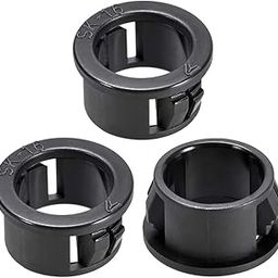 uxcell 16mm Mounted Dia Snap in Cable Hose Bushing Grommet Protector Black 3pcs-image-43