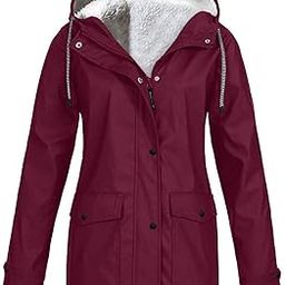 Hoodie Soft Woman Jacket Windproof Rain Coat Outdoor Winter Warm Outwear Red M Raincourt|Rain Coat|Rain Coat Cum Sweater|Wild Craft Rain Coat|Rain Coat For Rider-image-18