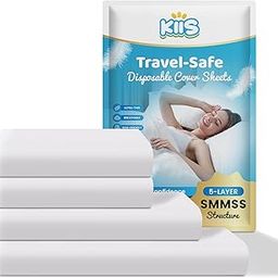 KIIS Travel-Safe Disposable Cover Sheets for Travel, Disposable Bed Sheet, Disposable Duvet/Comforter Cover, Disposable Pillowcases, Perfect for Hotels & Trips (King Size)-image-23
