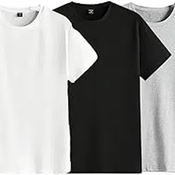 the modern soul Solid Regular Fit Tshirt for Men (Pack of 3)-picture-47