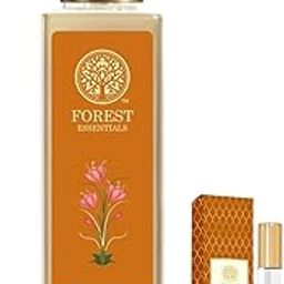 Forest Essentials Intense Perfume Lime Saffron Oudh | Long Lasting Natural Luxury Perfume | Fragran,Forest Essentials Silkening Shower Wash Lime Saffron Oudh | Ayurvedic Natural Body Wash for Soft &-1