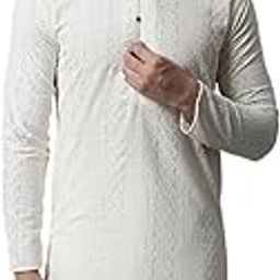 Men's Chikankari Cotton Kurtas-image-16