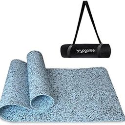 Yogarise 6mm Anti-Skid Yoga Mat with Carry Bag For Home Gym & Outdoor Workout, Water-Resistant, Super Soft, Easy to Fold (Marble Blue)-image-66