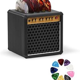GODSDWARES Guitar Pick Holder, Guitar Pick, for Guitar Players Lovers | Guitar Picks Organizer | Simulation Speaker Desktop Ornaments Gift-image-7