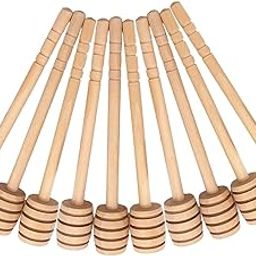 10x Wood Honey Dipper Stick Spoon for Honey Jar Gift Drizzle Honey-image-61