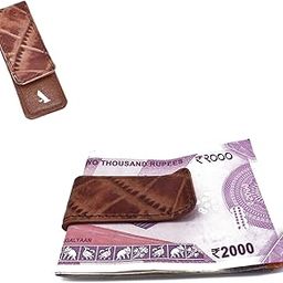 Minimalist Slim Leather Money Clip Wallet and Credit Card Holder for Men and Women Slim Design Front Pocket, 7 cm, W336 Tan-image-90