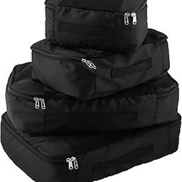 Nylon Packing Cube Travel Organizer Wardrobe Organizer Set Of 4 (Black)(Xl,Large, Medium,Small)-picture-13