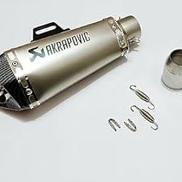 RA ACCESSORIES Universal Slip On Exhaust Silencer 36-51mm Muffler Pipe for All Motorcycle (Silver Carbon)-20