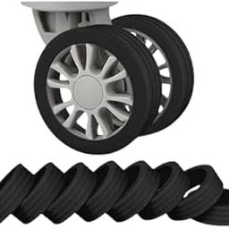 Luggage Wheel Protectors 8 Pack Silicone Covers for Suitcase Wheels (Black)-picture-22