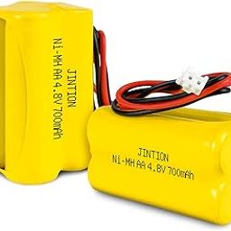 JINTION 4.8V 700mAh AA NiCad Battery Replacement for Lithonia Unitech AA700MAH Emergency/Exit Light/Fire Exit Sign(2 Pack)-15