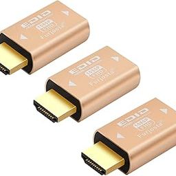 HDMI EDID Emulator Passthrough Aluminium Fit Headlesskeep für Video Splitter Switch Extender Pass-Through Adapter Stecker auf Buchse Kupplung Dummy Stecker (HDMI 1920 x 1080) 3P-21