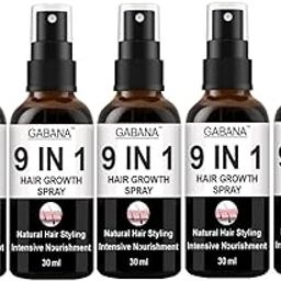 GABANA 9-in-1 Natural Hair Growth Serum for Men and Women (Pack of 5, 30 ml)|SERUM for Dry and Frizzy HAIR serum for Hair Fall Control serum for HAIR Growth HAIR Growth Oil serum for Hair Protection|-image-84