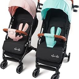 TwinsTribe Dynamic Duo: Detachable Twin Stroller | Pram - Crafted by Twin Parents, Effortlessly Shifts from Twin Stroller to Two Single Strollers, Ultra-Light, One-Hand Fold (Pink-Blue)-4