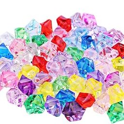 Trader Pack of 100 Gram Multicolor Acrylic Diamonds Faux Crystals for Home Decor Stones Decorative Stones for Aquarium Fish Tank Landscaping Vase Fillers (Multicolor)-28