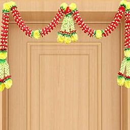 afarza Toran For Main Door Latest Home Decoration Entrance Hanging Handmade Bandarwal Atificial Marigold Flower Garlands, 44 Inches-image-26