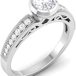 14k (585) White Gold Ring for Women-image-53