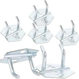 DIYEAH 6 Pcs Metal Hooks for Pegboard Heavy Duty Hanging Hooks Tool Organizer for Garage-image-74