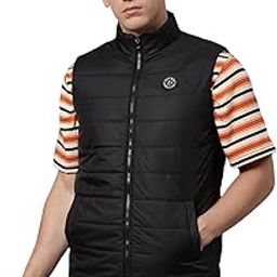 Polyester Regular Fit Long Sleeves Men's Solid Puffer Jacket with 2 Pockets - Lightweight Casual Winterwear for Men-image-36