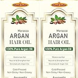 Khadi Herbal 100% Pure Natural & Herbal Argan Hair Oil For Shiny Nourished Hair (Pack-Of-2) 400ml-image-31