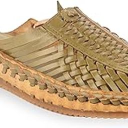 Women's Terracotta Leather (TC) Handmade Mules Flats | Soft & Comfortable Leather Woven Mules Fashion Slip-Ons Seaweed Casual Slides for Indoor/Outdoor (Limegreen)-picture-20