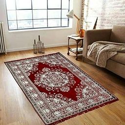 BLINKSY MART Handicrafted Turkey Carpet Hand Made Velvet Rug Modern Design Export Collection Carpets for Living Room - Size 5 Feet by 7 Feet (5 X 7 feet) Multi Color and Designs-image-24