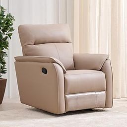 Home Centre 1 Seater Halley Faux Leather Recliner| Faux Leather Recliner| (Beige) |2 Year Warranty-image-31