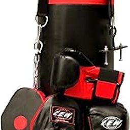 LEW Punching Bag 10 Piece Boxing Set filled with Heavy Bag Gloves Ceiling Hook Chains Hand Wraps Training Kickboxing Muay Thai MMA Punching Bags-image-19