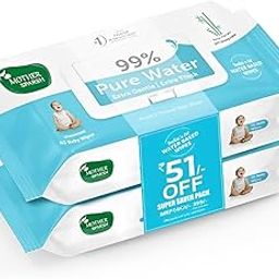 Mother Sparsh 99% Pure Water Baby Wipes (40X2) Super Saver Travel Friendly Combo Pack | Wipes Made with Plant Based Fabric-image-69