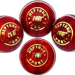 NE NEPTUNE Practice Cricket White Leather Ball, 2 Piece, (Pack of 4)-image-51