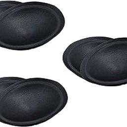 Women Bra Cup Removable Cotton Insert Pad Round Shape 3 Pair in Black Colour-image-31