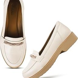 Womens Loafers Shoes Platform Chunky Penny Loafer Comfortable Slip On Shoes-image-8