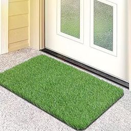 40mm Natural Looking Anti Slip Artificial Green Grass Mat for Floor Home Grass Carpet for Balcony (Green, 2 X 1.3 Feet)-12