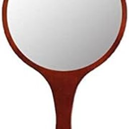 UJEAVETTE® 6xDurable Wooden Hand Held Mirror For Women Makeup Tattoo Beauty Dark Brown-image-8