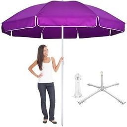 Garden Umbrella With Stand 8ft Outdoor Big Size for Garden, Shop, Hotel, Restudent Garden Umbrella (Purple) H5-picture-18