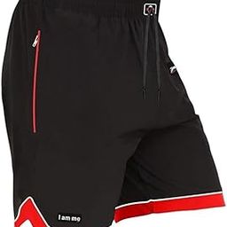 Running Shorts Quick Dry Gym Athletic Workout Clothes with Side Pockets-image-4