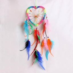 CALANDIS™ Boho Rainbow Heart Shape Dream Catcher Home Wall Hanging Decor | Non-Native American Crafts | Native American: US | Cultures & Ethnicities-image-15