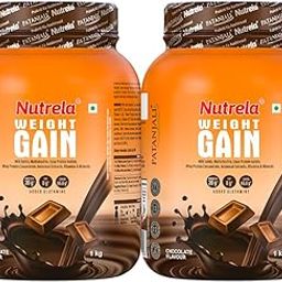 Nutrela Weight Gainer Powder - 1kg (Pack of 2), Chocolate Flavour | 20g Protein, 66.8 Carbs, 13 Vitamins & 12 Minerals with Khandsari Sugar | Ideal for Athlete, Men, Women & Kids above 10 Year-17
