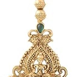 Maang Tikka for Women | Traditional Golden Temple Maangtikka Netichutti for Girls | Gold Plated Ethnic MaangTika | Hair Accessories for women | Anniversary Gift for Women Girls-image-23