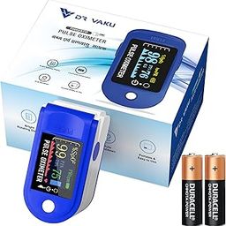 DR VAKU® Pulse Oximeter Fingertip LED Screen, Blood Oxygen Saturation Monitor Fingertip, Blood Oxygen Meter Finger Oximeter Finger with Pulse, O2 Monitor - Blue-image-53
