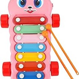Mommers Xylophone Musical Educational Toy for Kid (1-3Year Old) I Toddlers Babies Kids Girls, Boys I 2-in-1 Piano Combined I Safe for Drum Sticks for Fast and Fun Learning for Kid- Pink-14