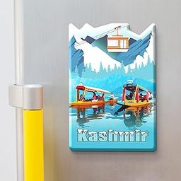 Indian State Theme Souvenir Wooden Fridge Magnet-Kashmir,Perfect Souvenir for Gifting-image-72