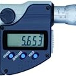 Mitutoyo 293-240-30 Coolant Proof LCD Micrometer, Ratchet Stop, 0-25mm Range, 0.001mm Graduation, -0.001mm Accuracy, Without SPC-32