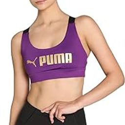 Women's Polyester Wired Classic Sports Bra (522192_Purple Pop-Gold_L)-image-7