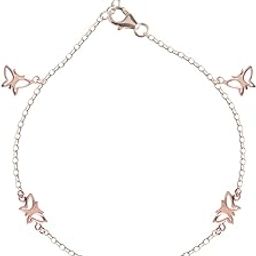 925 Sterling Silver Rose Gold Plated Anklet Payal (Single) | Adjustable Chain | Gift for Women and Girls-image-89
