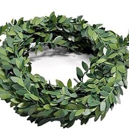 VARDHMAN Artificial Green Foliage Leaves roll- Used for Tiara, Home Decor Wedding Decoration,DIY Wreath Wall Crafts – Running 7.5 MTS – Color Green-image-40