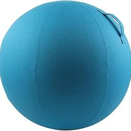 ATORSE Ball Chair Cover Yoga Exercise Anti Slid with Handle Training Belly Gym Blue-image-14